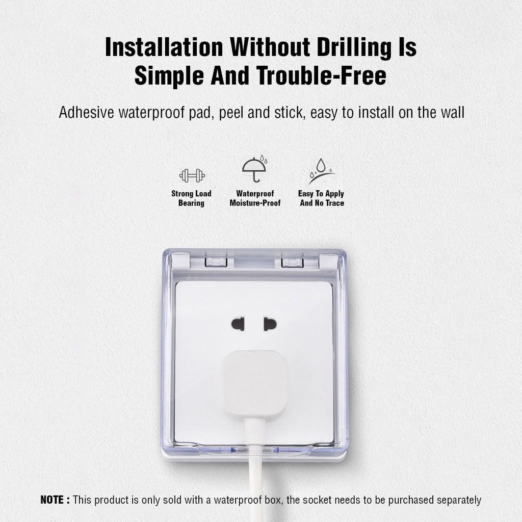 Switch Socket Waterproof Cover - Bathroom Splash-Proof Protector, Tran