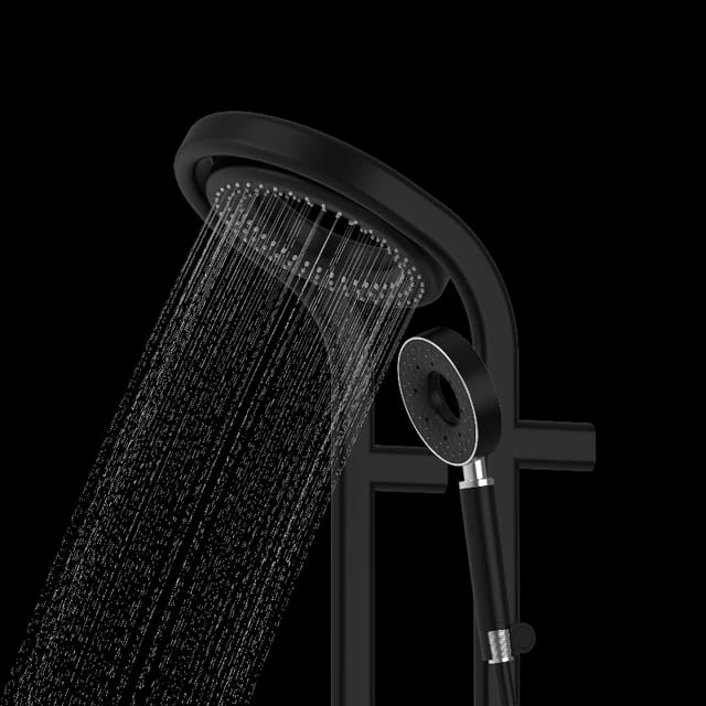 Thermostatic Shower Panel, Rain Shower Faucet Set, Digital display Bathroom Shower with Storage Rack Thermostatic Shower Panel, Rain Shower Faucet Set, Digital display Bathroom Shower with Storage Rack