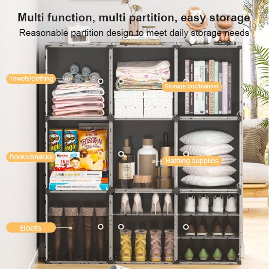A 2 Column 6 Layers Cabinet unit with items on it