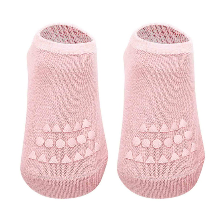 Pink knee socks for baby.