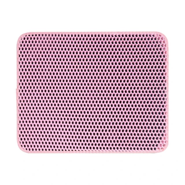 Cat Litter Tray Mat in Pink.