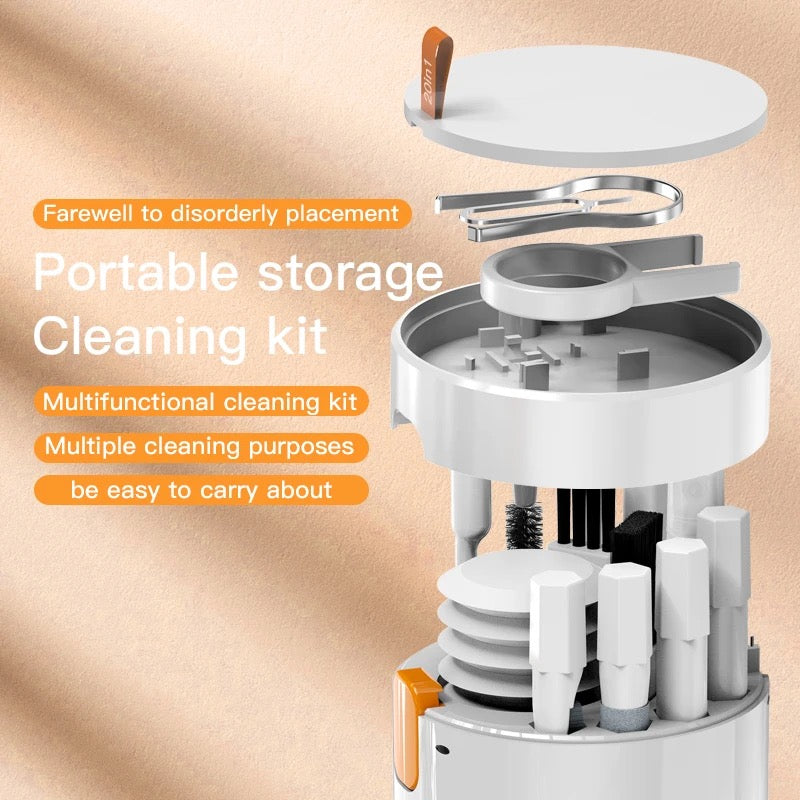 20-in-1 Multi-Functional Cleaning Tools Kit for Keyboards, AirPods, iPhone, Mobile, Computer, Laptop, Camera, Headphones 20-in-1 Multi-Functional Cleaning Tools Kit for Keyboards, AirPods, iPhone, Mobile, Computer, Laptop, Camera, Headphones