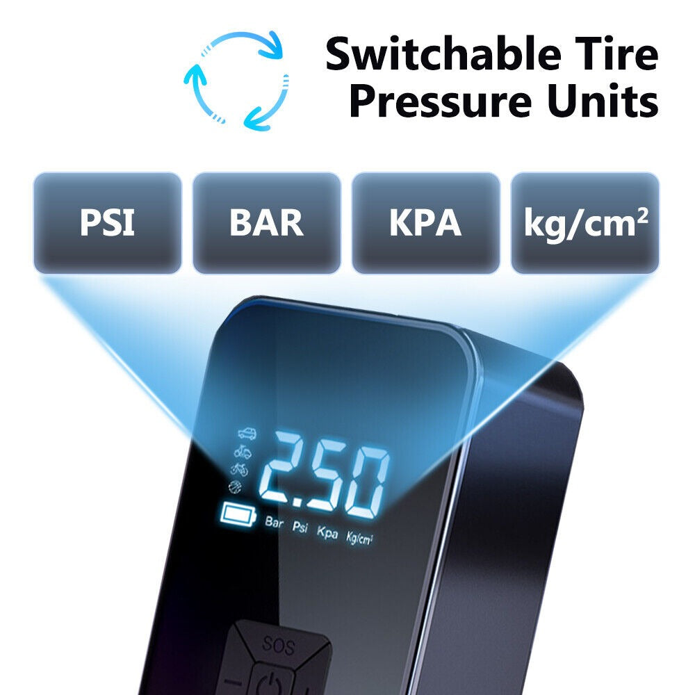switchable tire pressure units of air pump