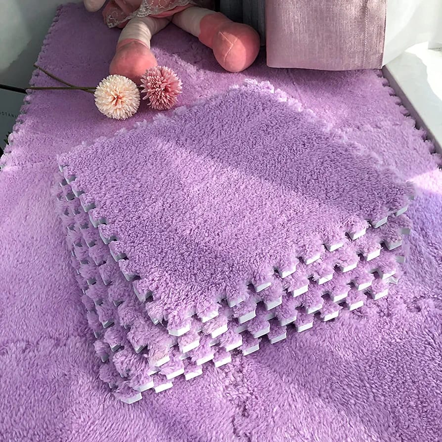 Purple Carpet Tile Floor Mat.