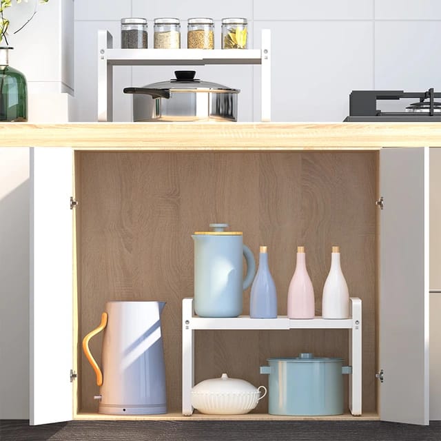 Storage Rack is Placed in Kitchen.