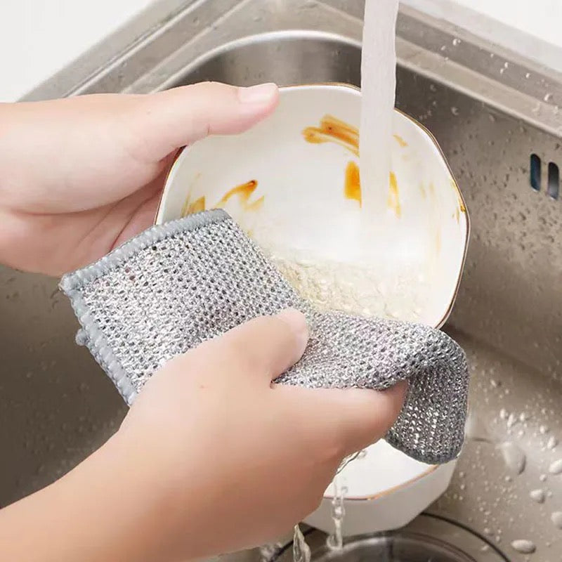 Non-Scratch Wire Dishcloth, Dishwashing Rags, Reusable Wire Cleaning Cloth For Kitchen, Sinks, Pots, Pans Non-Scratch Wire Dishcloth, Dishwashing Rags, Reusable Wire Cleaning Cloth For Kitchen, Sinks, Pots, Pans