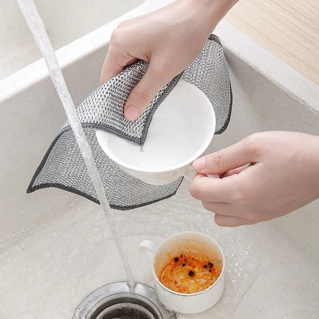 Non-Scratch Wire Dishcloth, Dishwashing Rags, Reusable Wire Cleaning Cloth For Kitchen, Sinks, Pots, Pans Non-Scratch Wire Dishcloth, Dishwashing Rags, Reusable Wire Cleaning Cloth For Kitchen, Sinks, Pots, Pans