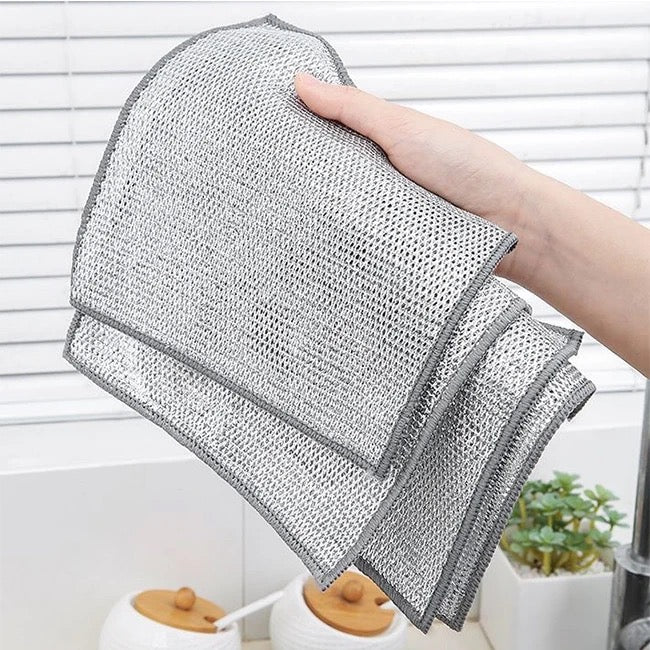 Non-Scratch Wire Dishcloth, Dishwashing Rags, Reusable Wire Cleaning Cloth For Kitchen, Sinks, Pots, Pans Non-Scratch Wire Dishcloth, Dishwashing Rags, Reusable Wire Cleaning Cloth For Kitchen, Sinks, Pots, Pans