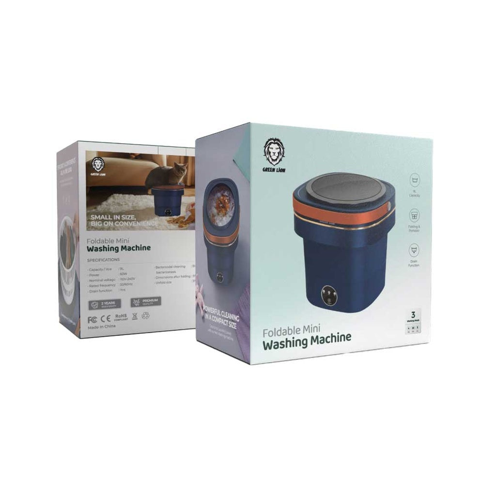 Box Of Green Lion Foldable Mini Washing Machine.