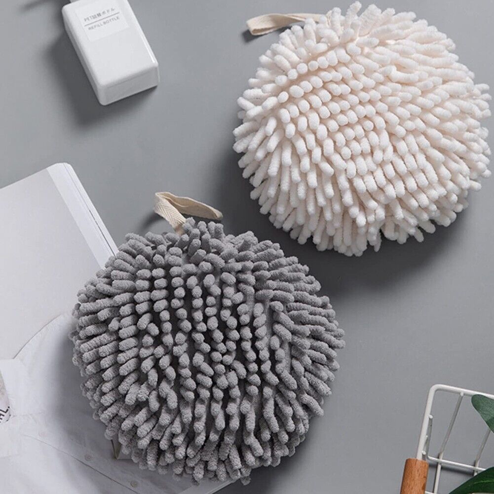 Quick Dry Chenille Hand Towel, Fluffy Soft Absorbent Microfiber Towel With Hanging Loops Quick Dry Chenille Hand Towel, Fluffy Soft Absorbent Microfiber Towel With Hanging Loops