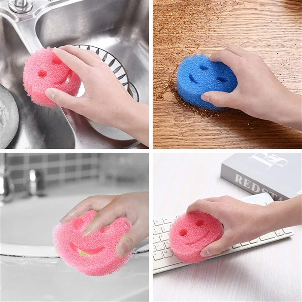 Smiley Face Kitchen Scrubber, Soft Deep Cleaning Wipe,3 Pcs Dish Washing Sponge For Kitchen Smiley Face Kitchen Scrubber, Soft Deep Cleaning Wipe,3 Pcs Dish Washing Sponge For Kitchen