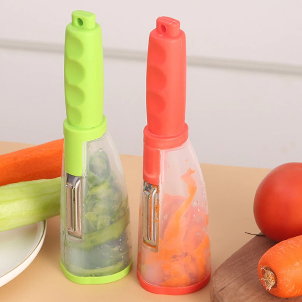 Multifunctional Stainless Steel Peeler With Container.