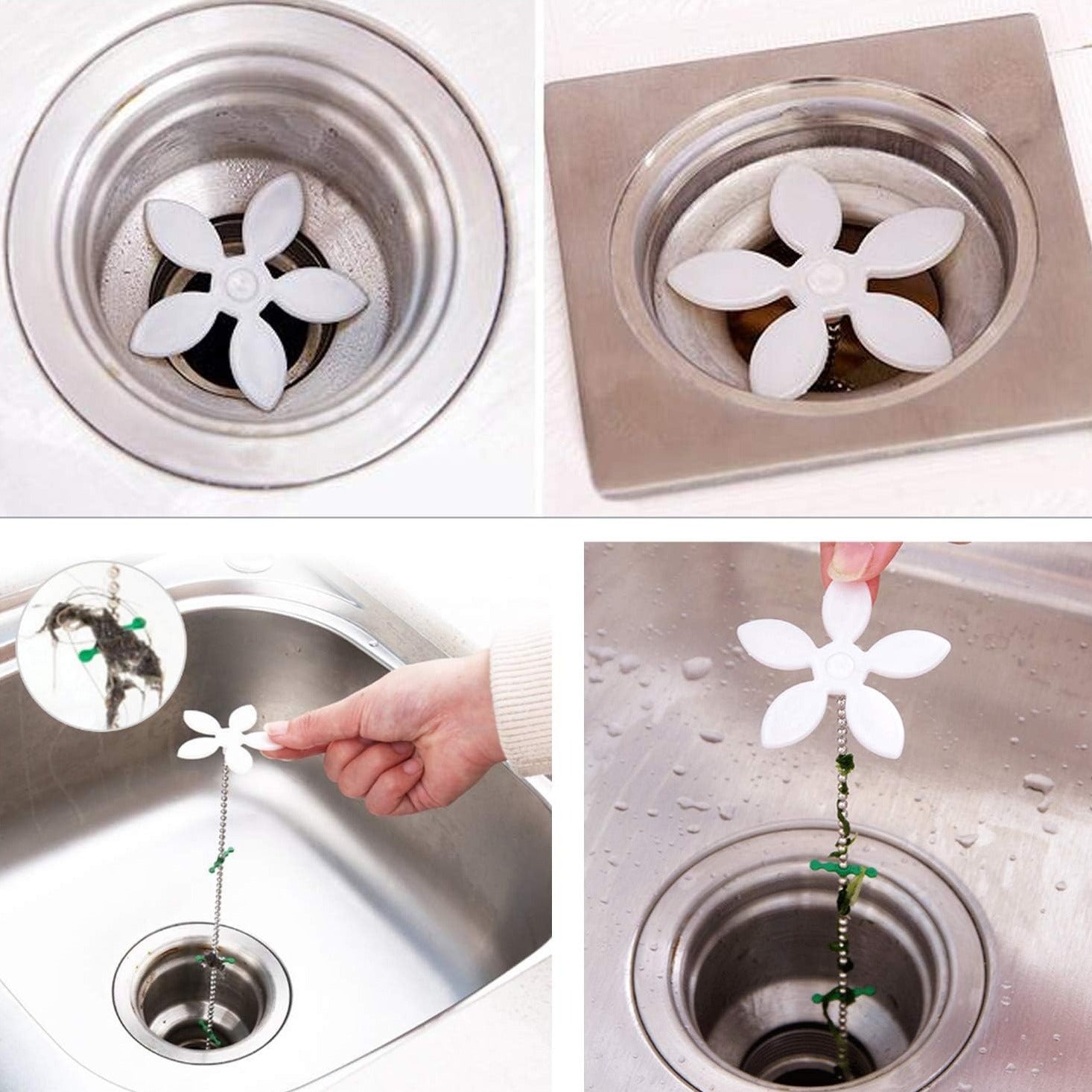 Chain Sewer, Drain Hair Catcher, Sink Filter, Clog Remover for Bathroo