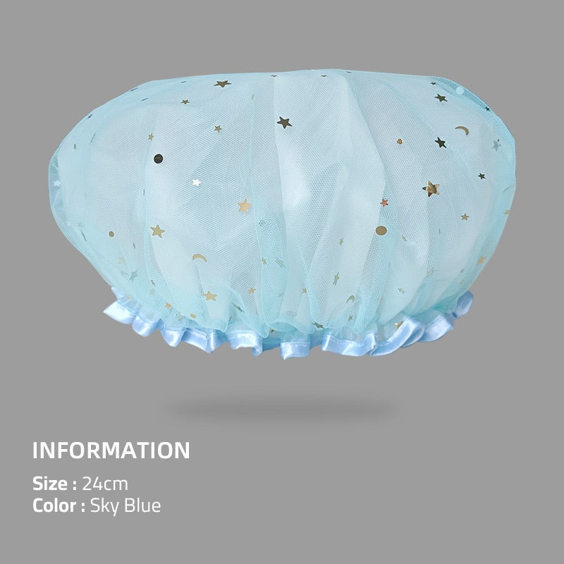 Blue Shower Cap.