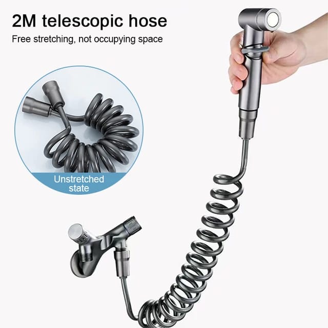 2M telescopic hose of Dual Control Hand Shower.
