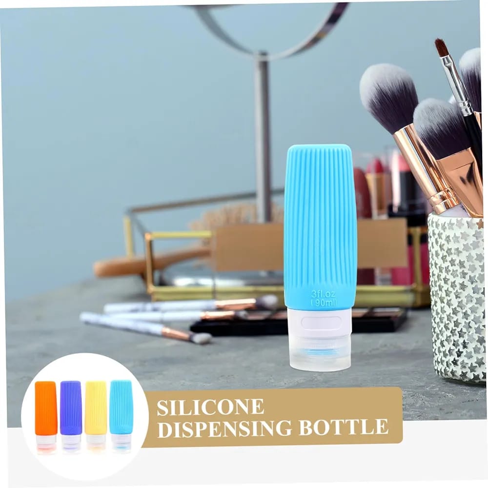 Travel Toiletry Bottle along with Makeup Items.