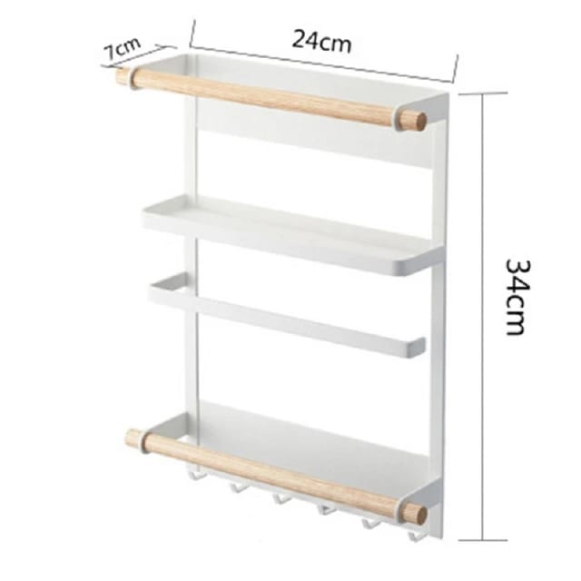 Size of  Fridge Sidewall Storage Rack Shelf.