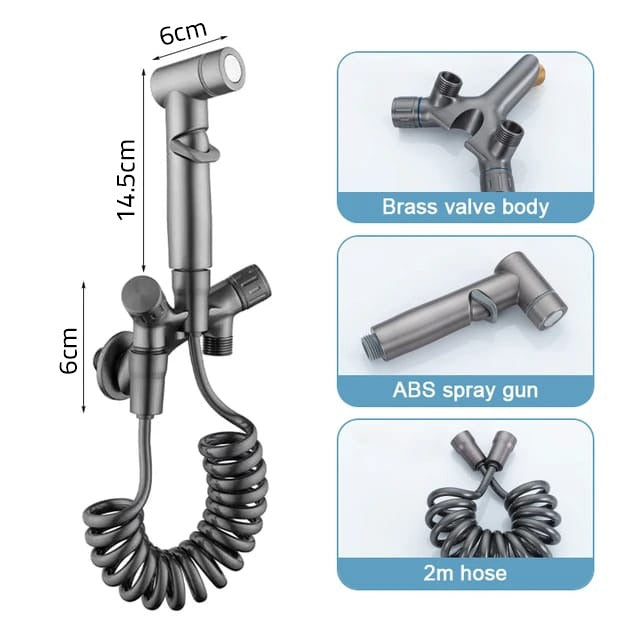 Dual Control Hand Shower, Bidet Bathroom Faucet, Wall Mounted Sprayer for Toilet Dual Control Hand Shower, Bidet Bathroom Faucet, Wall Mounted Sprayer for Toilet