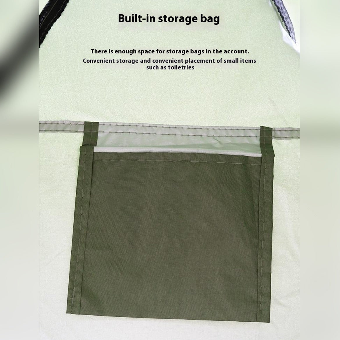 Storage bag design of pop-up privacy tent .