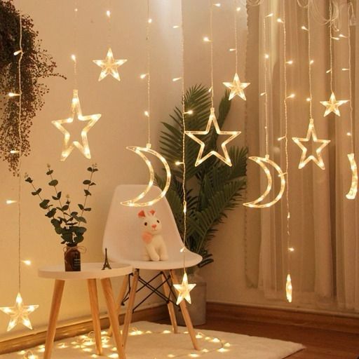 perfect home decor Moon Star Curtain Lights