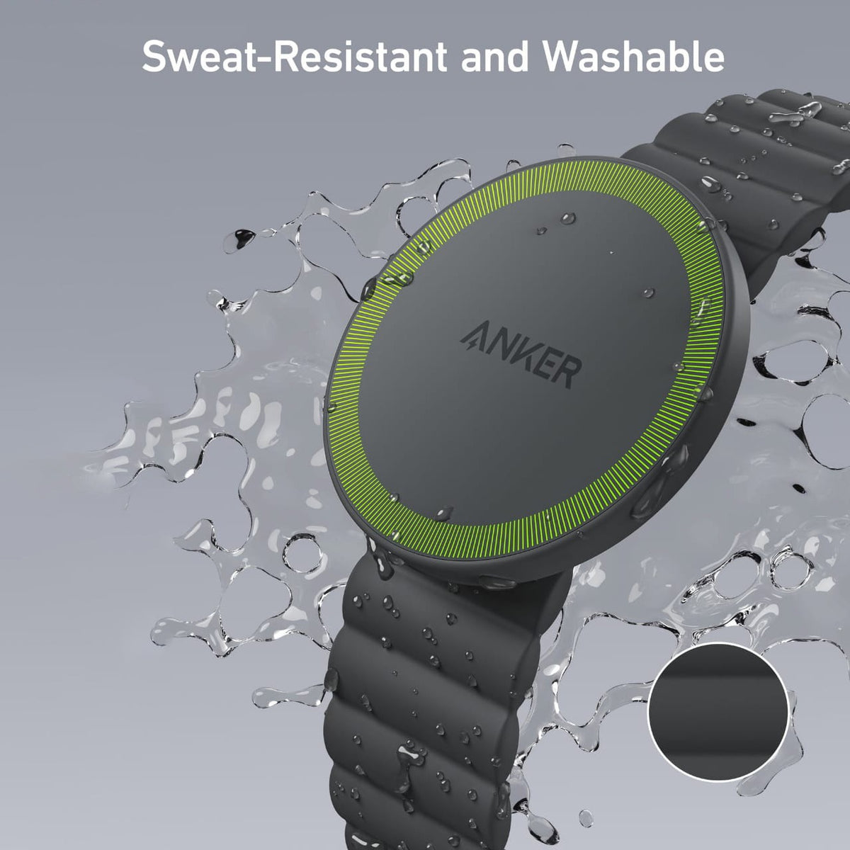 Sweat-Resistant and Washable Anker MagGo magnetic phone holder.