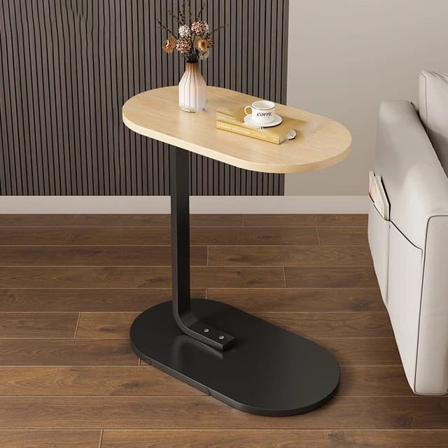Portable Mini C-Shaped Bedroom Tea Table, Wooden Side Table Portable Mini C-Shaped Bedroom Tea Table, Wooden Side Table