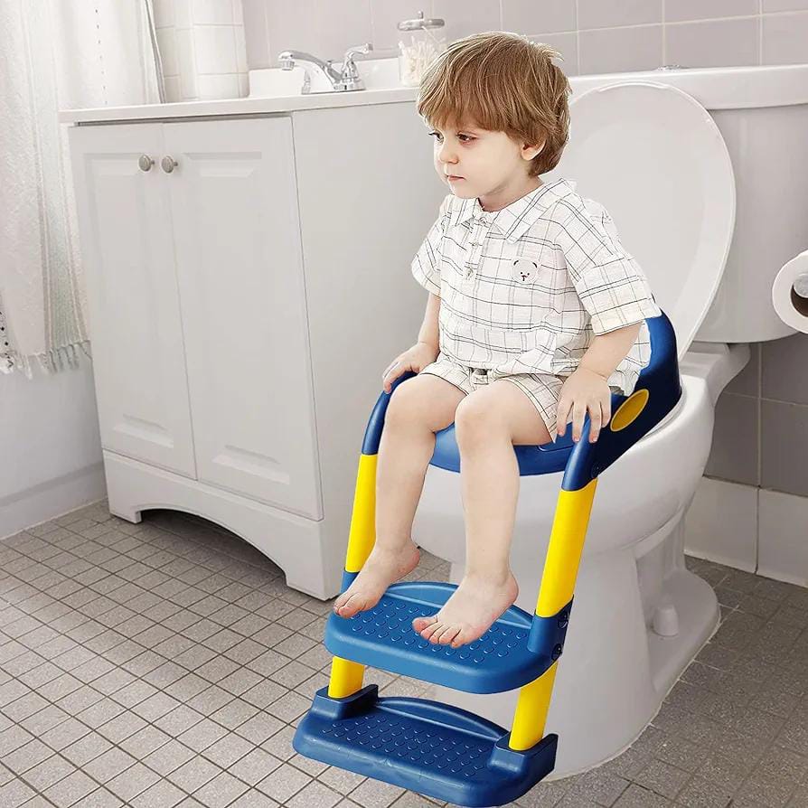 Child Sitting on the Potty Seat.