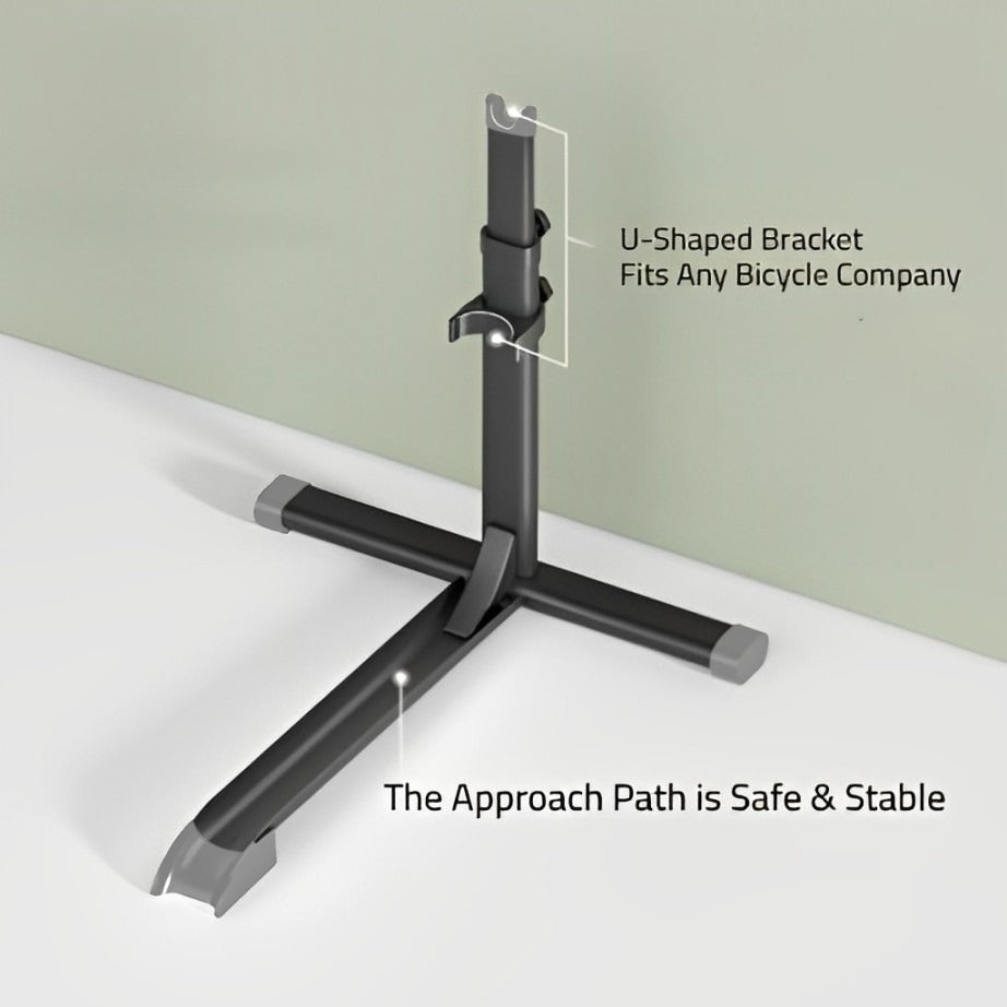 Features of Upright Bicycle Stand.