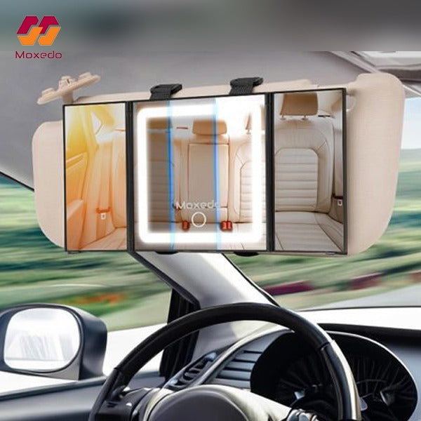 MOXEDO Car Visor Mirror Rechargeable, Foldable Vanity Mirror For Car MOXEDO Car Visor Mirror Rechargeable, Foldable Vanity Mirror For Car