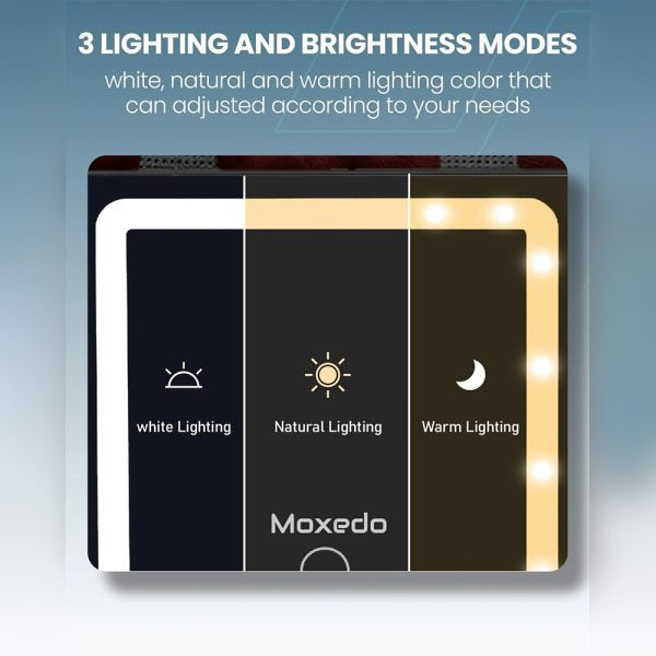MOXEDO Car Visor Mirror Rechargeable, Foldable Vanity Mirror For Car MOXEDO Car Visor Mirror Rechargeable, Foldable Vanity Mirror For Car