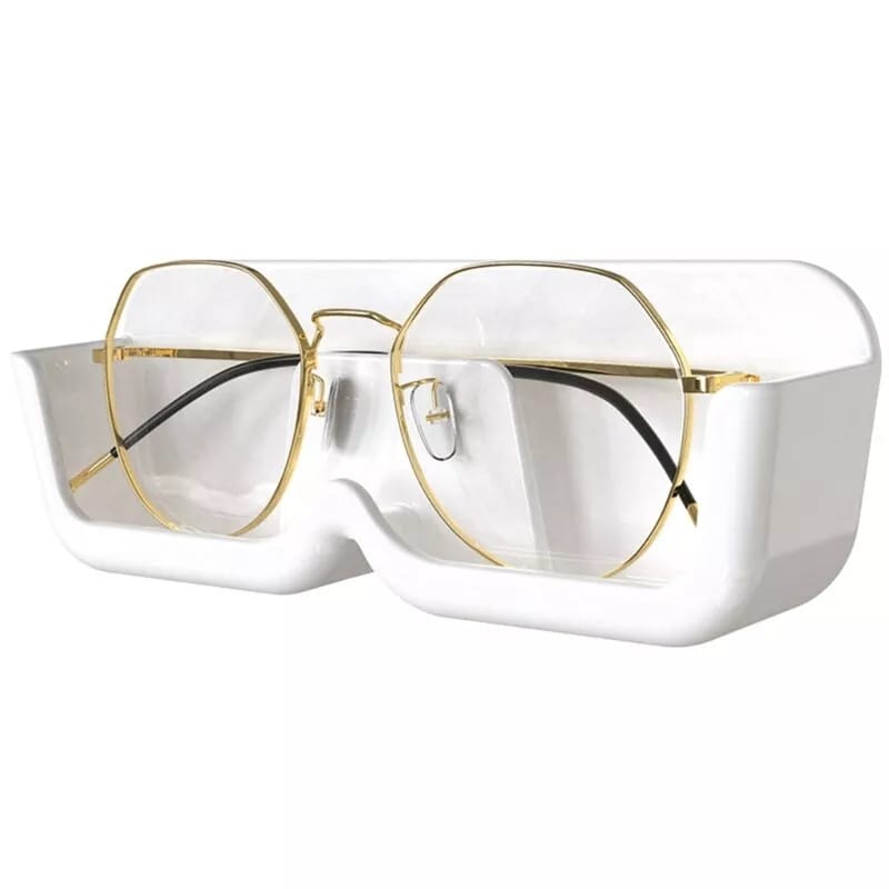White Wall Mounted Eye Glass Holder.