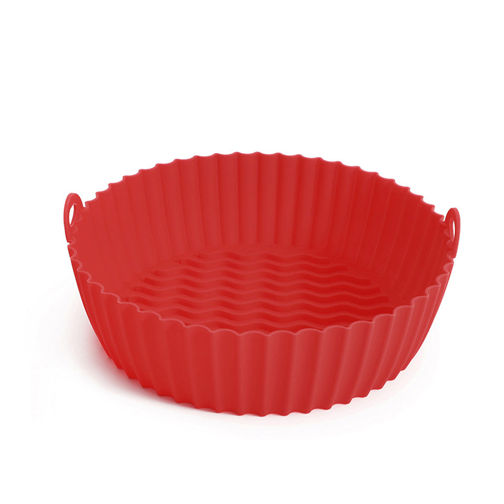 Reusable Silicone Air Fryer Basket Kitchen Non-stick Baking Pot