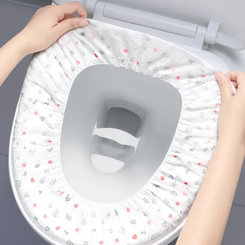 10 Pcs Disposable Waterproof Double-layer Portable Toilet Seat Cover 10 Pcs Disposable Waterproof Double-layer Portable Toilet Seat Cover