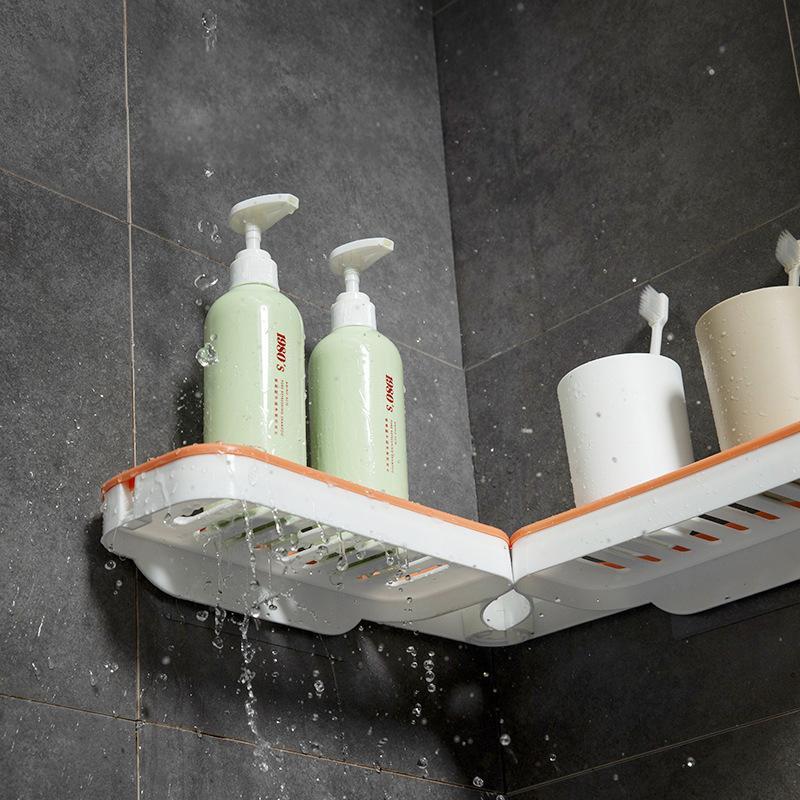 Wall Mount Punch Free Bathroom Organizer Rack