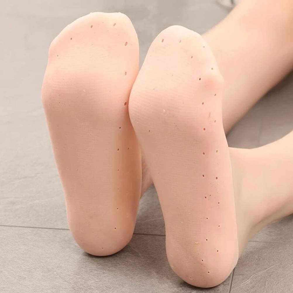 Soft Silicone Heels Protector Anti Crack Foot Spa Socks (1 Pair) Soft Silicone Heels Protector Anti Crack Foot Spa Socks (1 Pair)