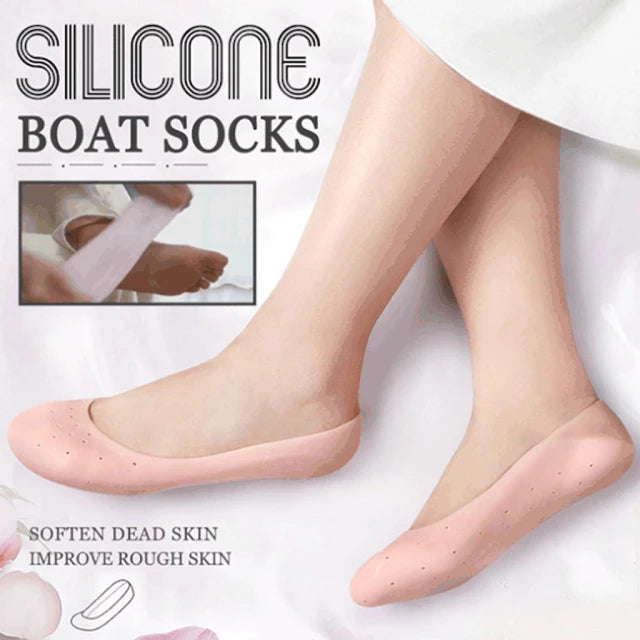 Soft Silicone Heels Protector Anti Crack Foot Spa Socks (1 Pair) Soft Silicone Heels Protector Anti Crack Foot Spa Socks (1 Pair)