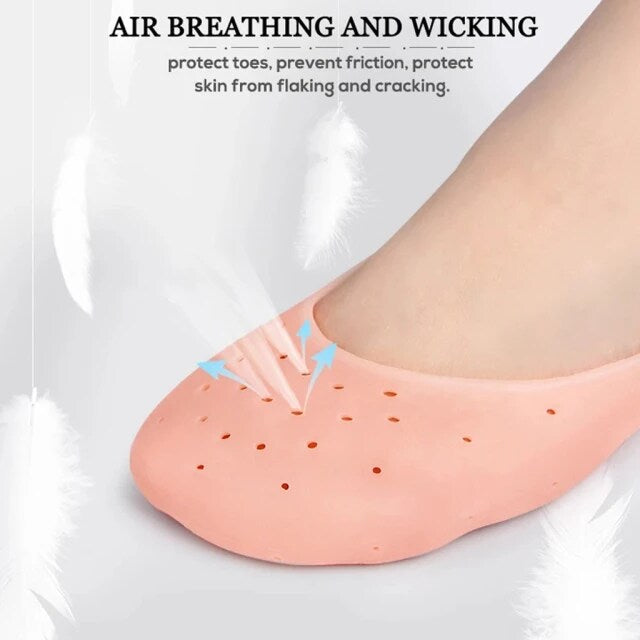 Soft Silicone Heels Protector Anti Crack Foot Spa Socks (1 Pair) Soft Silicone Heels Protector Anti Crack Foot Spa Socks (1 Pair)