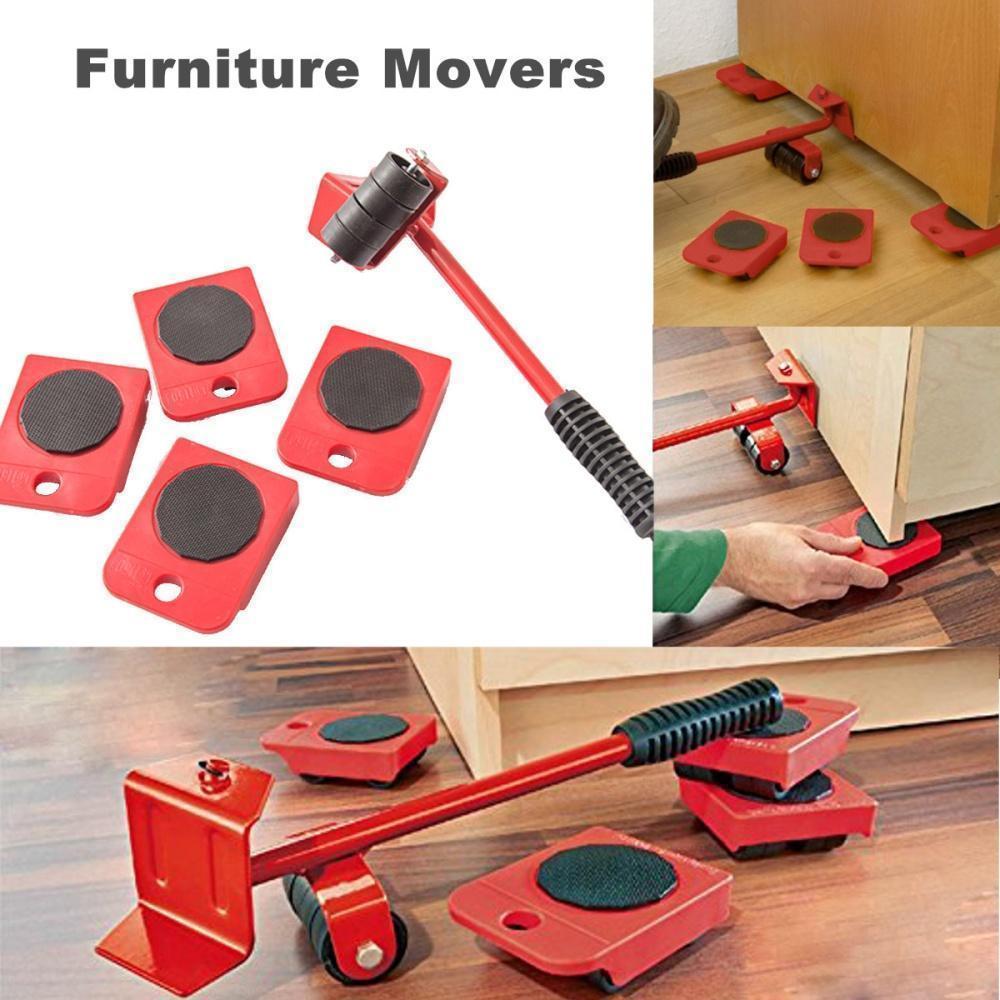 Furniture Mover Tool Set - Furniture Transport Lifter Heavy Duty 4 Wheeled Mover Roller