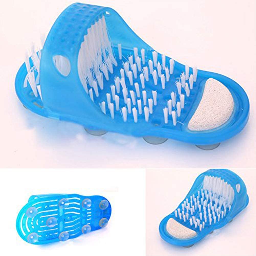 Vive Foot Scrubber - Feet Shower Cleaner for Dead Skin with Pumice Stone -  Bath Massager Brush Machine -