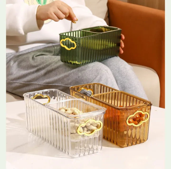 Double Layer Fruit / Snack Box with Drain and Separator