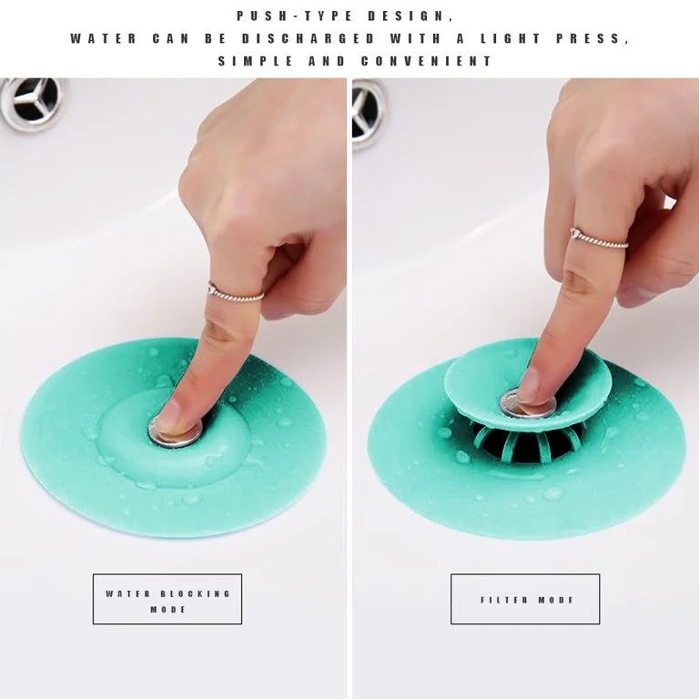 2 Pcs Silicone Sink Hair Strainer for Basin, Bathtub 2 Pcs Silicone Sink Hair Strainer for Basin, Bathtub