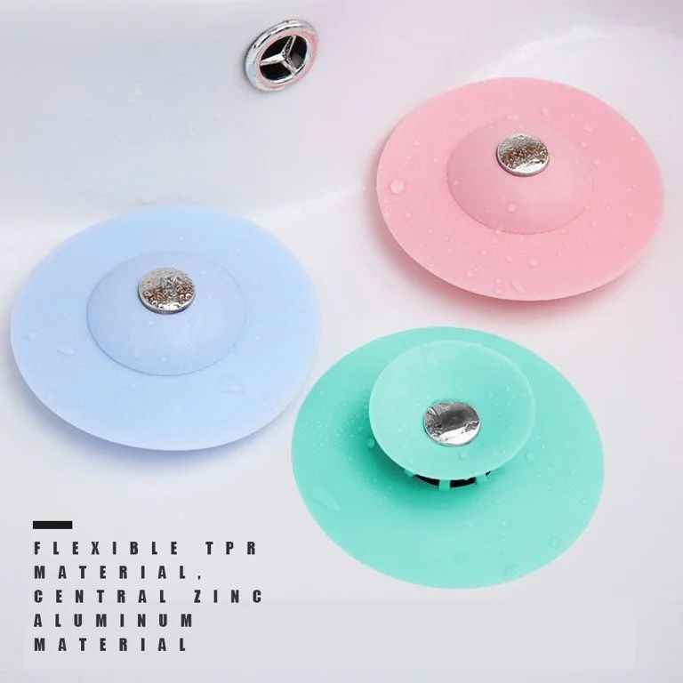 2 Pcs Silicone Sink Hair Strainer for Basin, Bathtub 2 Pcs Silicone Sink Hair Strainer for Basin, Bathtub