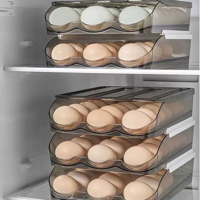 Egg Shell Rack Multi Layer Auto Scrolling Stackable Egg Rack