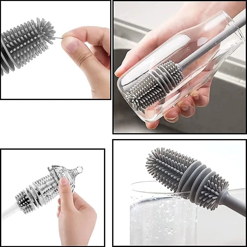 Silicone Corner Brush for Bottle, Cup Edges Cleaning Silicone Corner Brush for Bottle, Cup Edges Cleaning