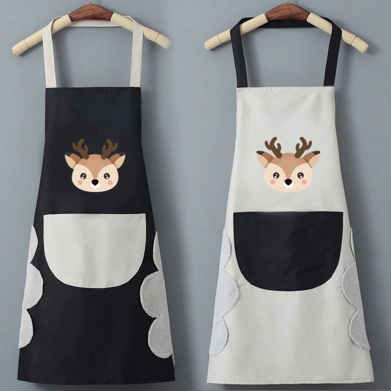 Wipeable Apron For Kitchen, Waterproof, Oilproof