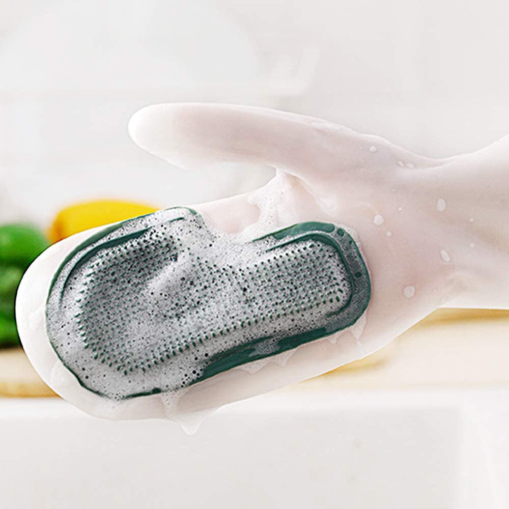 1Pair Silicone Gloves for Dishwashing, Kitchen, Household Cleaning 1Pair Silicone Gloves for Dishwashing, Kitchen, Household Cleaning