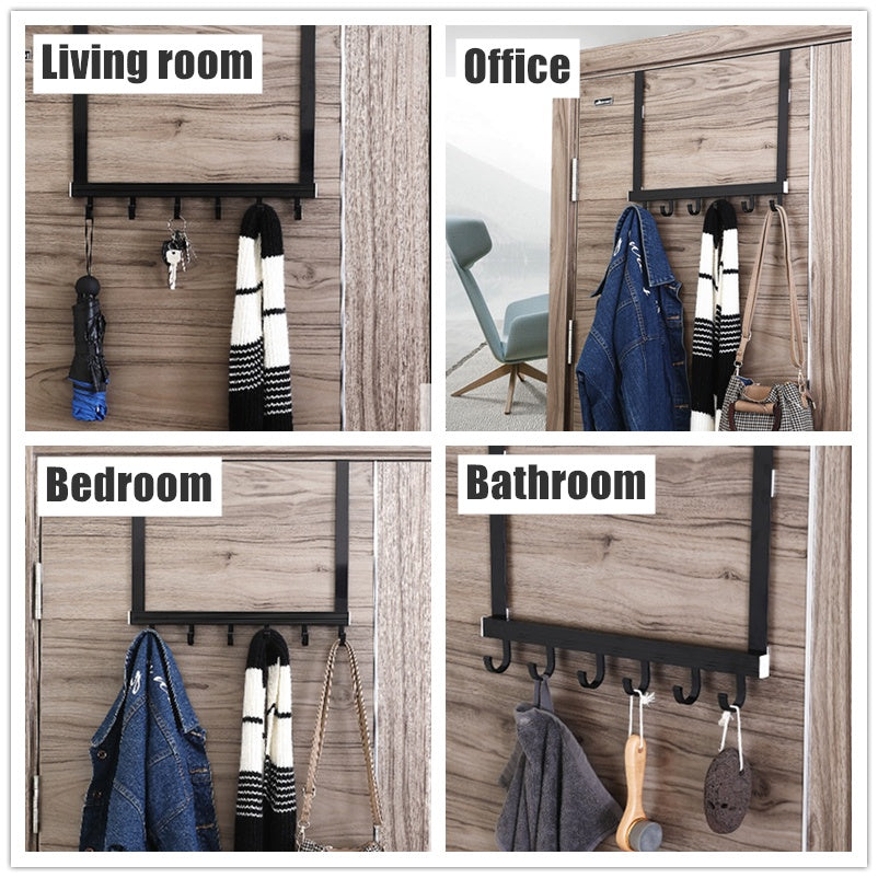 Four images showcasing various use of Back Door Hanger 
