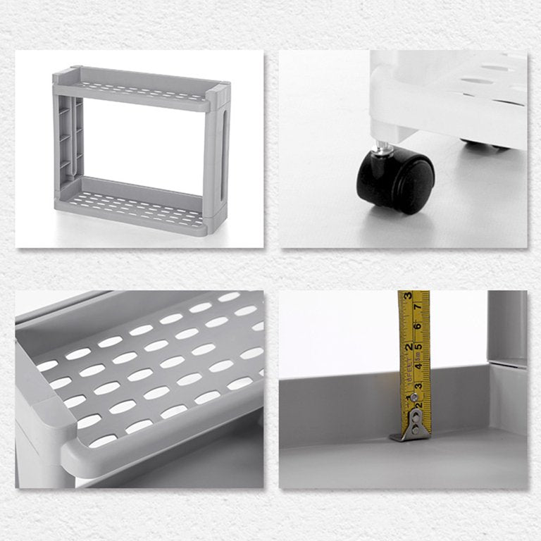 Storage Shelf with Wheel, Space Saving Convenient Home Organizer Storage Shelf with Wheel, Space Saving Convenient Home Organizer