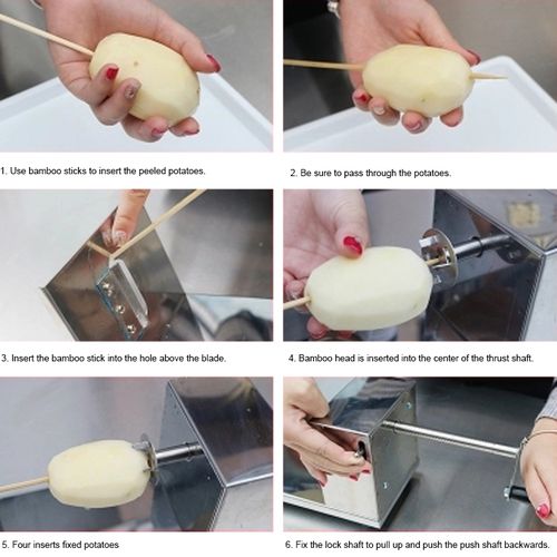 Stainless Steel Potato Slicer Manual Twisted Slicer