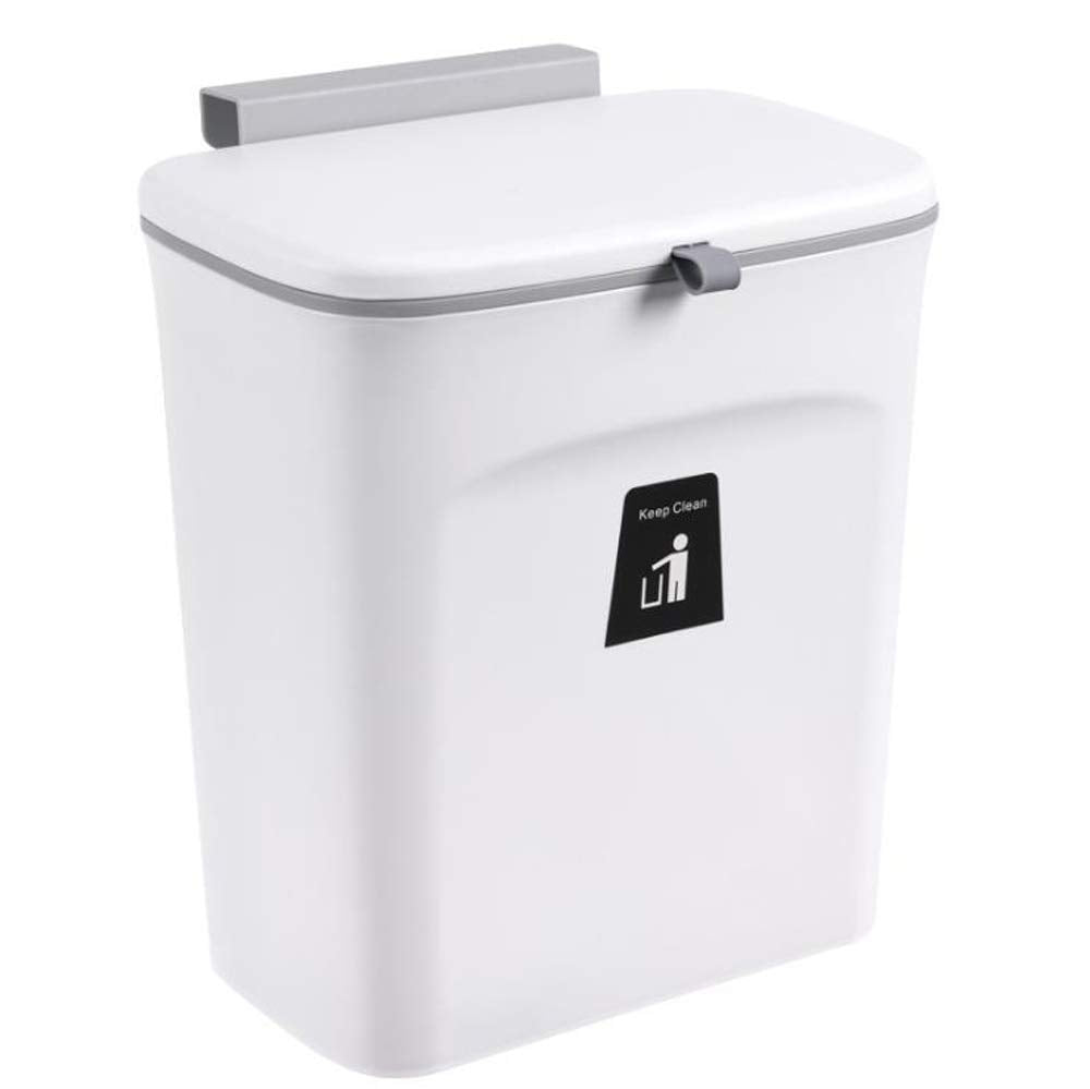 Kitchen Cabinet Door Wall Mounted Hanging Trash Can in white color